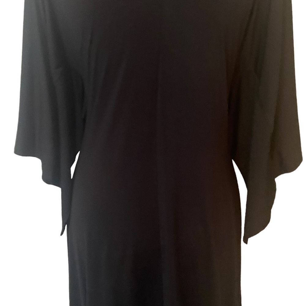 Kokoon LBD batwing notched collar Size M black Made in USA - Picture 3 of 8